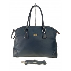 На фото 2 - Женская дорожная сумка из искусственной кожи, цвет тёмно-синий