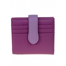 На фото 1 - Женское портмоне из искусственной кожи, цвет фиолетовый