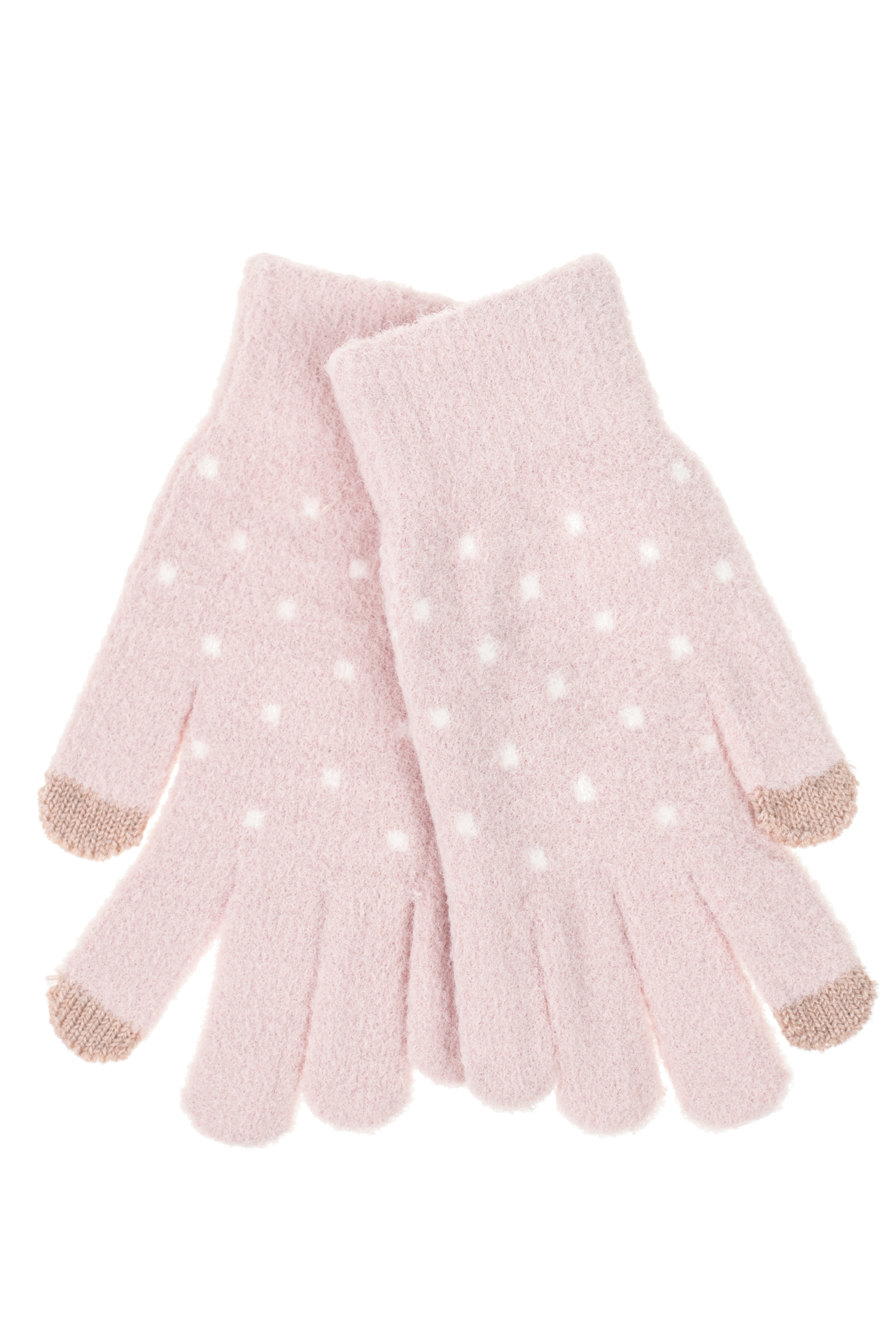 На фото 1 - Перчатки женские утеплённые зимние, цвет розовый
