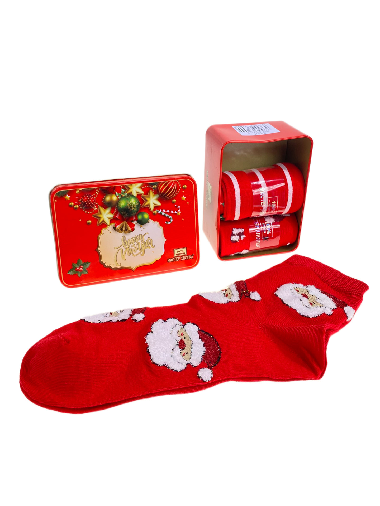 На фото 1 - Набор женских носков в подарочной коробке