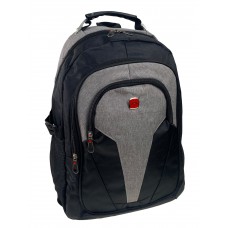 На фото 1 - Мужской  рюкзак из текстиля ,цвет черный/серый