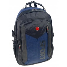 На фото 1 - Мужской  рюкзак из текстиля ,цвет черный/синий