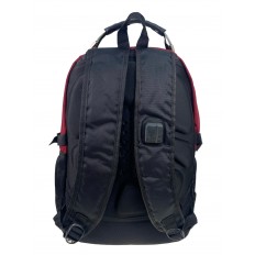 На фото 2 - Мужской  рюкзак из текстиля ,цвет черный/красный