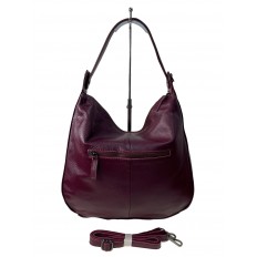 На фото 2 - Женская сумка  из натуральной кожи, цвет фиолетовый