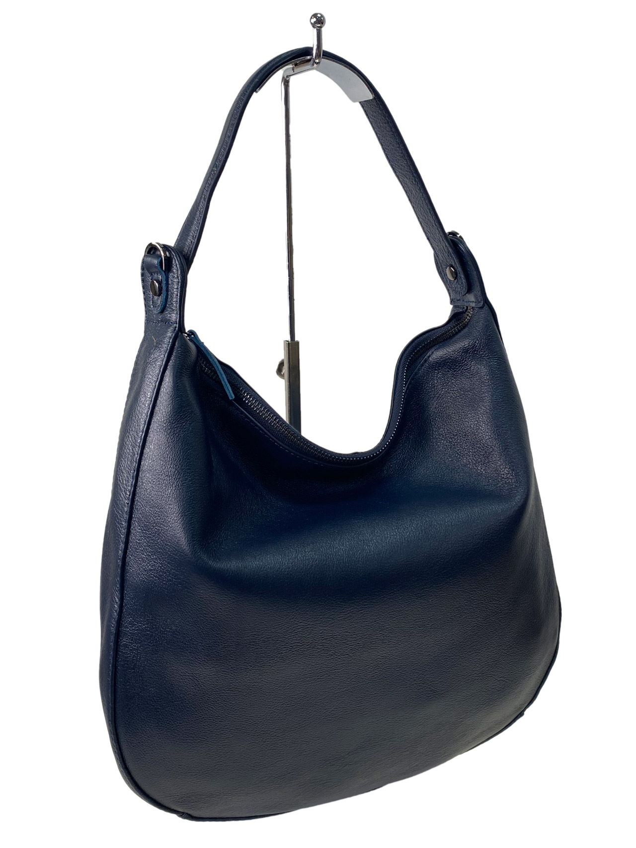 На фото 3 - Женская сумка  из натуральной кожи, цвет  синий