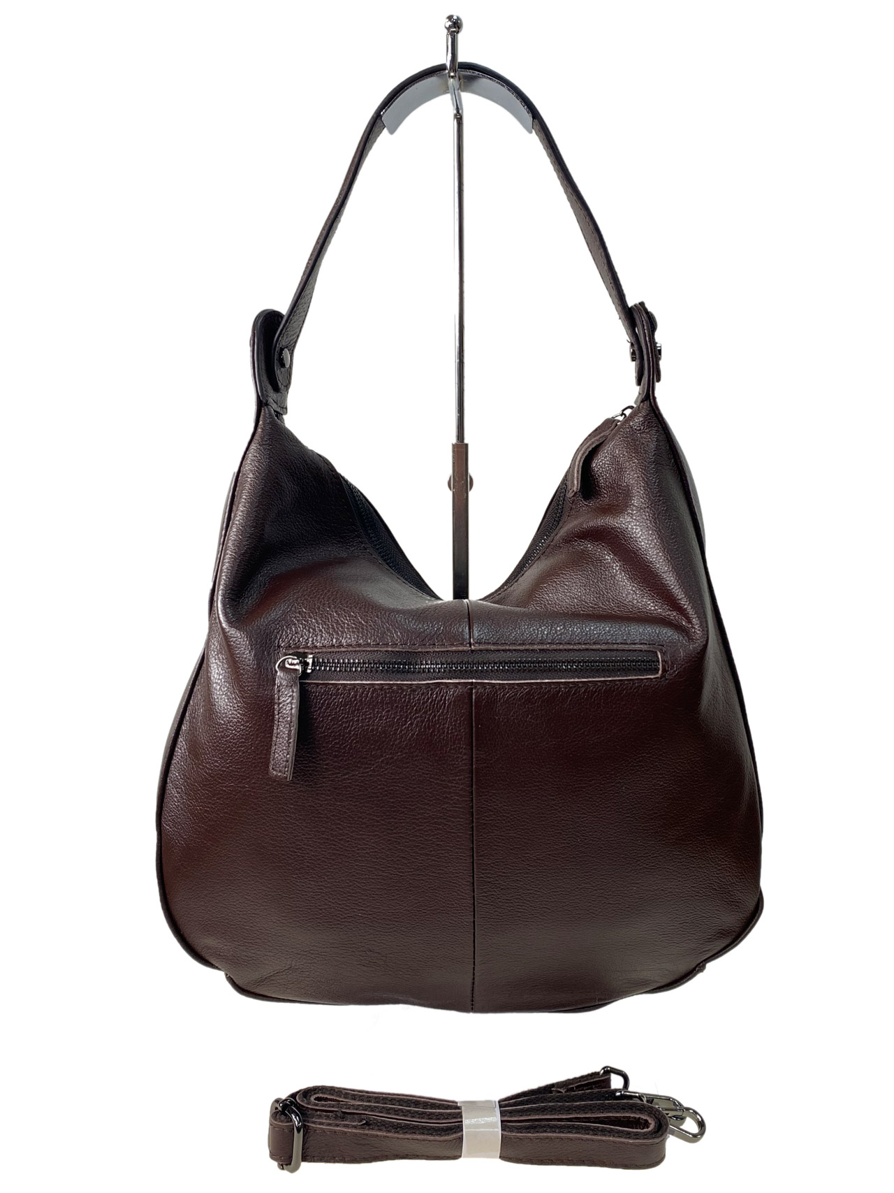 На фото 2 - Женская сумка  из натуральной кожи, цвет шоколад