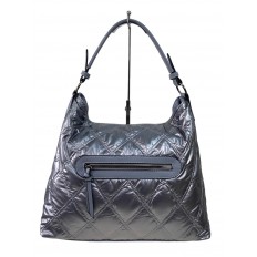 На фото 2 - Женская сумка  из водоотталкивающей ткани, цвет серебро