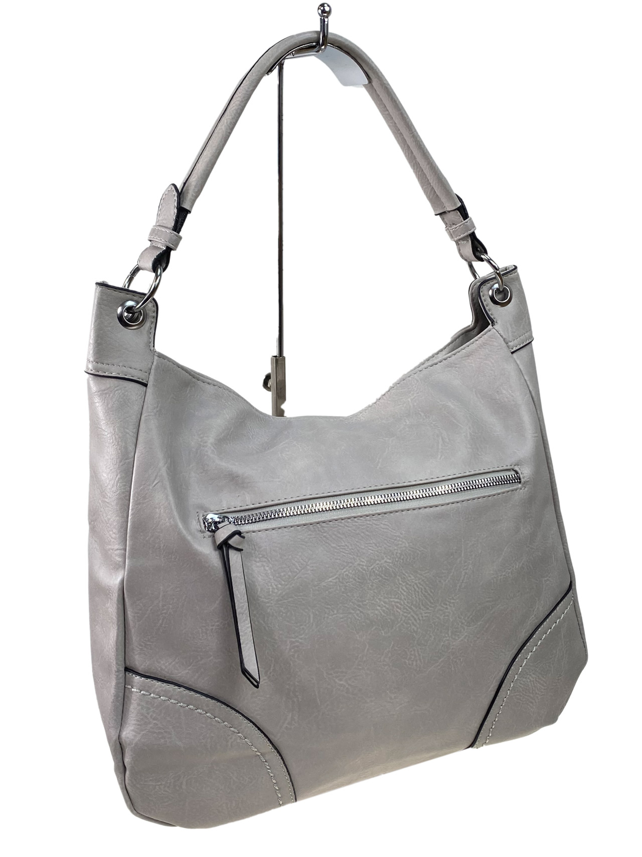 На фото 3 - Женская сумка  из искусственной кожи, цвет серый