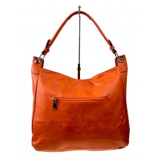 На фото 2 - Женская сумка  из искусственной кожи, цвет оранжевый 