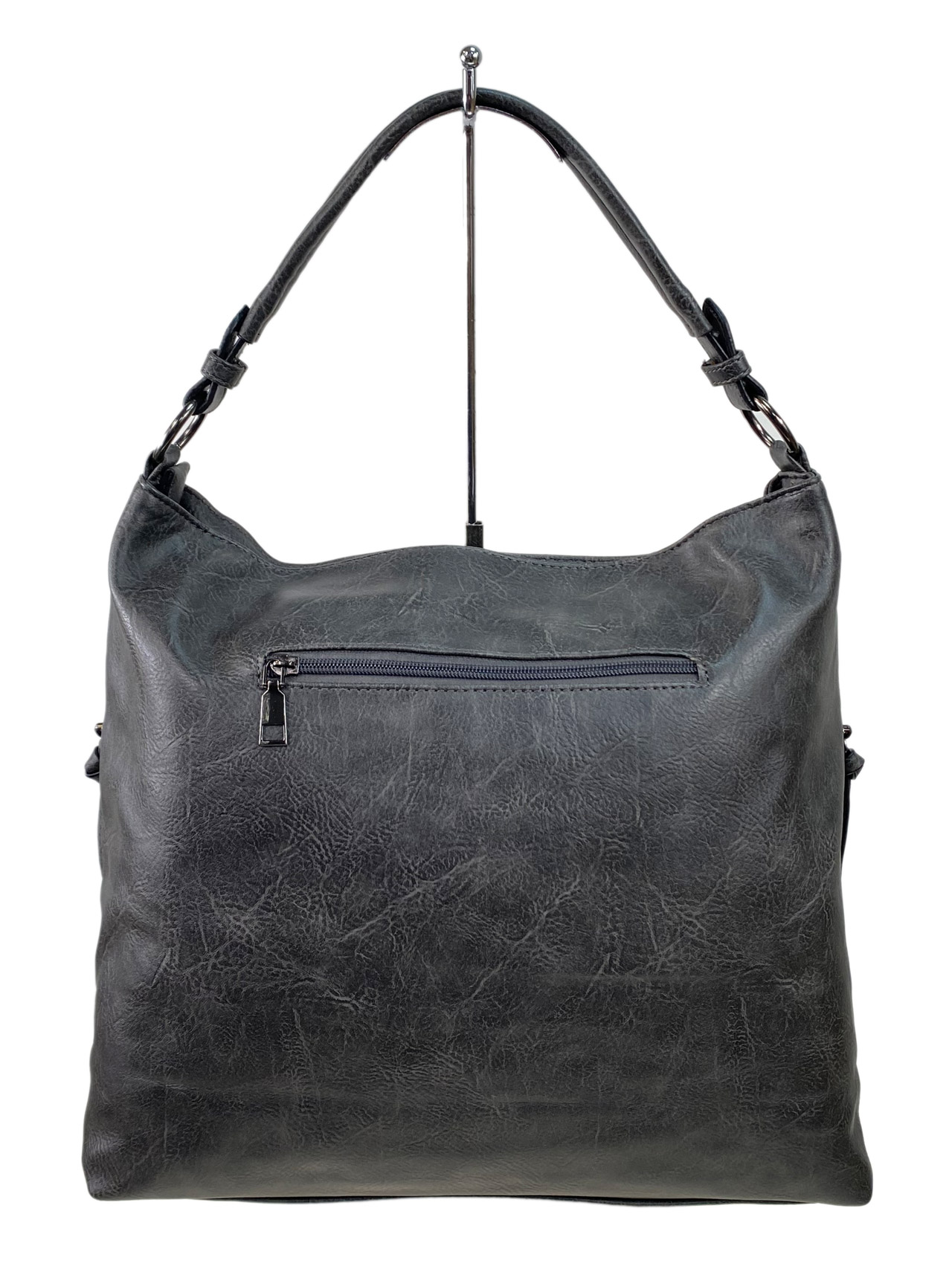 На фото 2 - Женская сумка  из искусственной кожи, цвет графит