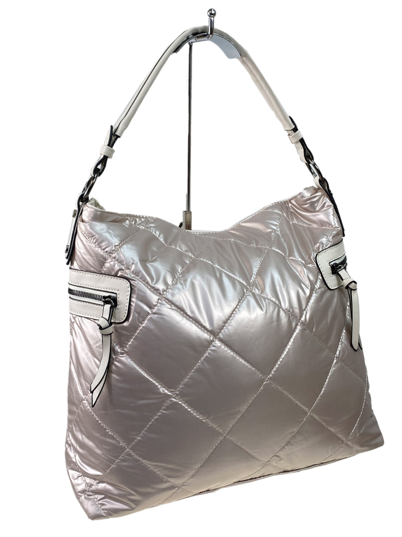 На фото 3 - Женская сумка  из водоотталкивающей ткани, цвет молочный
