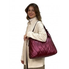 На фото 1 - Женская сумка  из водоотталкивающей ткани, цвет бордовый