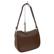 На фото 1 - Женская сумка хобо из натуральной кожи, цвет шоколад