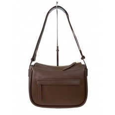 На фото 3 - Женская сумка хобо из натуральной кожи, цвет шоколад