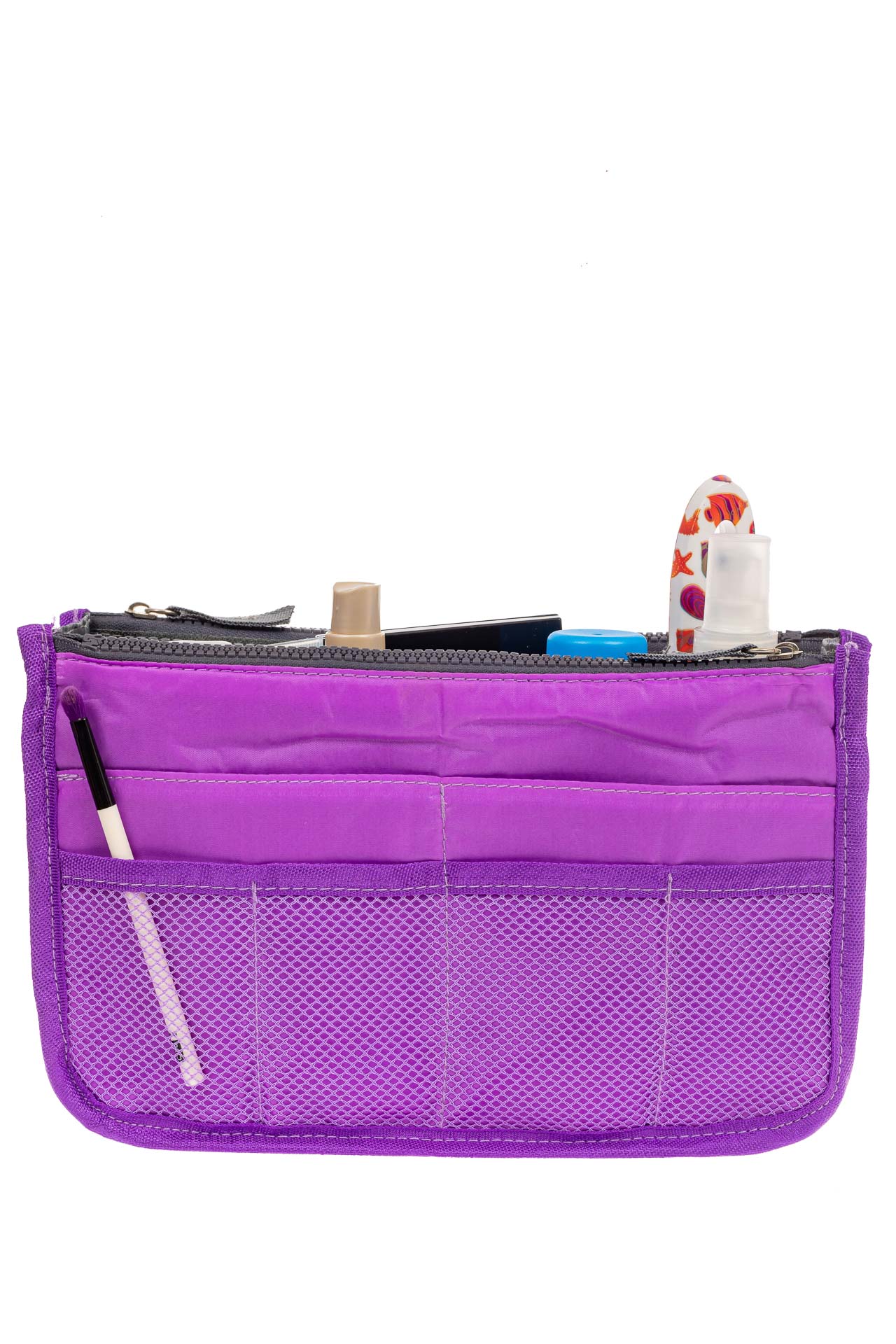 На фото 3 - Вкладыш органайзер из текстиля, цвет фиолетовый