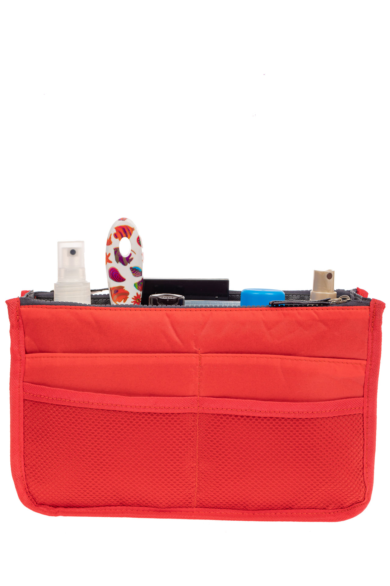 На фото 3 - Вкладыш органайзер из текстиля, цвет красный