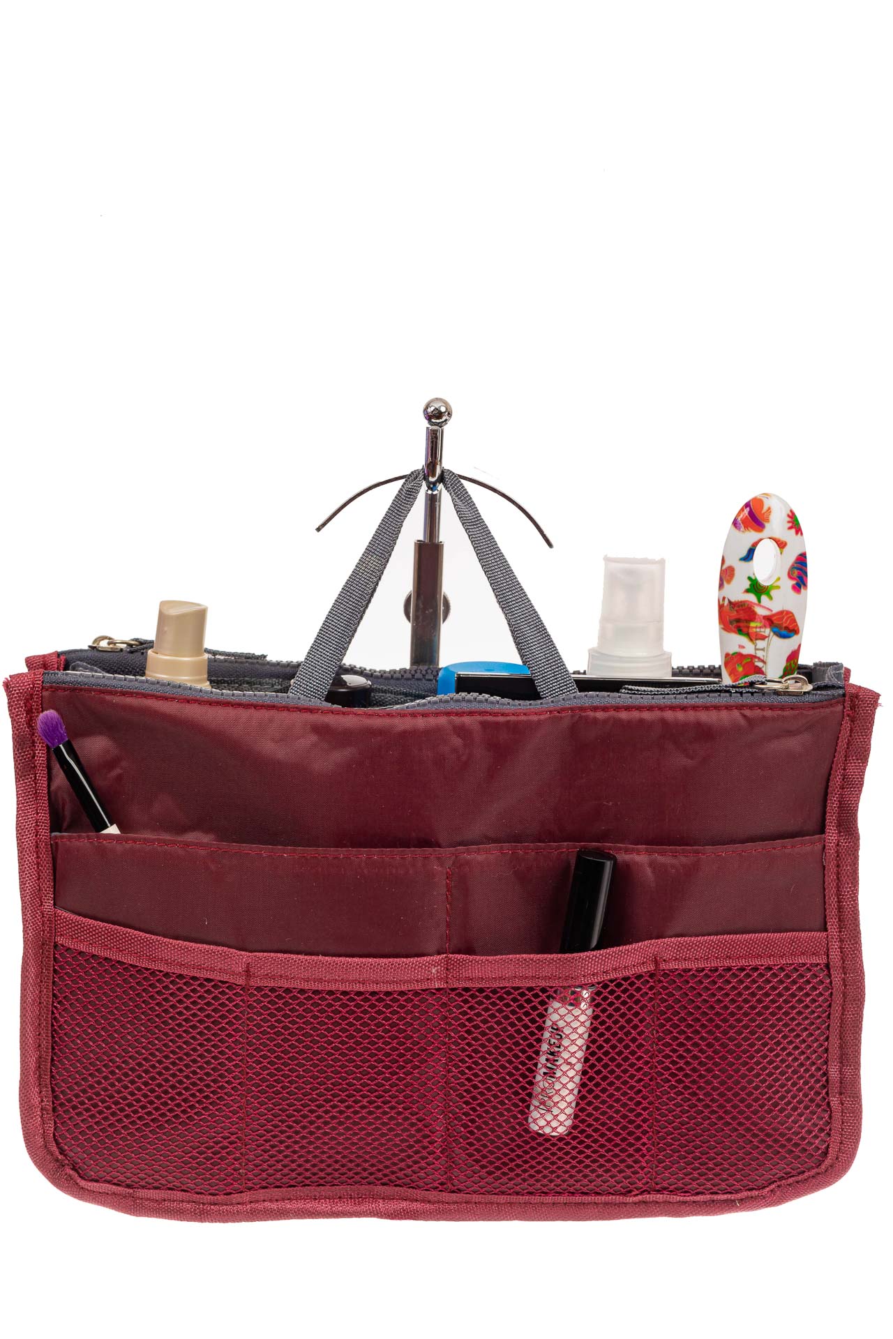 На фото 2 - Вкладыш органайзер из текстиля, цвет бордовый