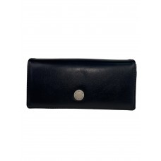 На фото 1 - Женское портмоне из искусственной кожи, цвет чёрный, арт. F02-703FV1220/1