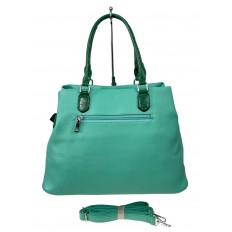 На фото 3 - Женская сумка из искусственной кожи, цвет зеленый