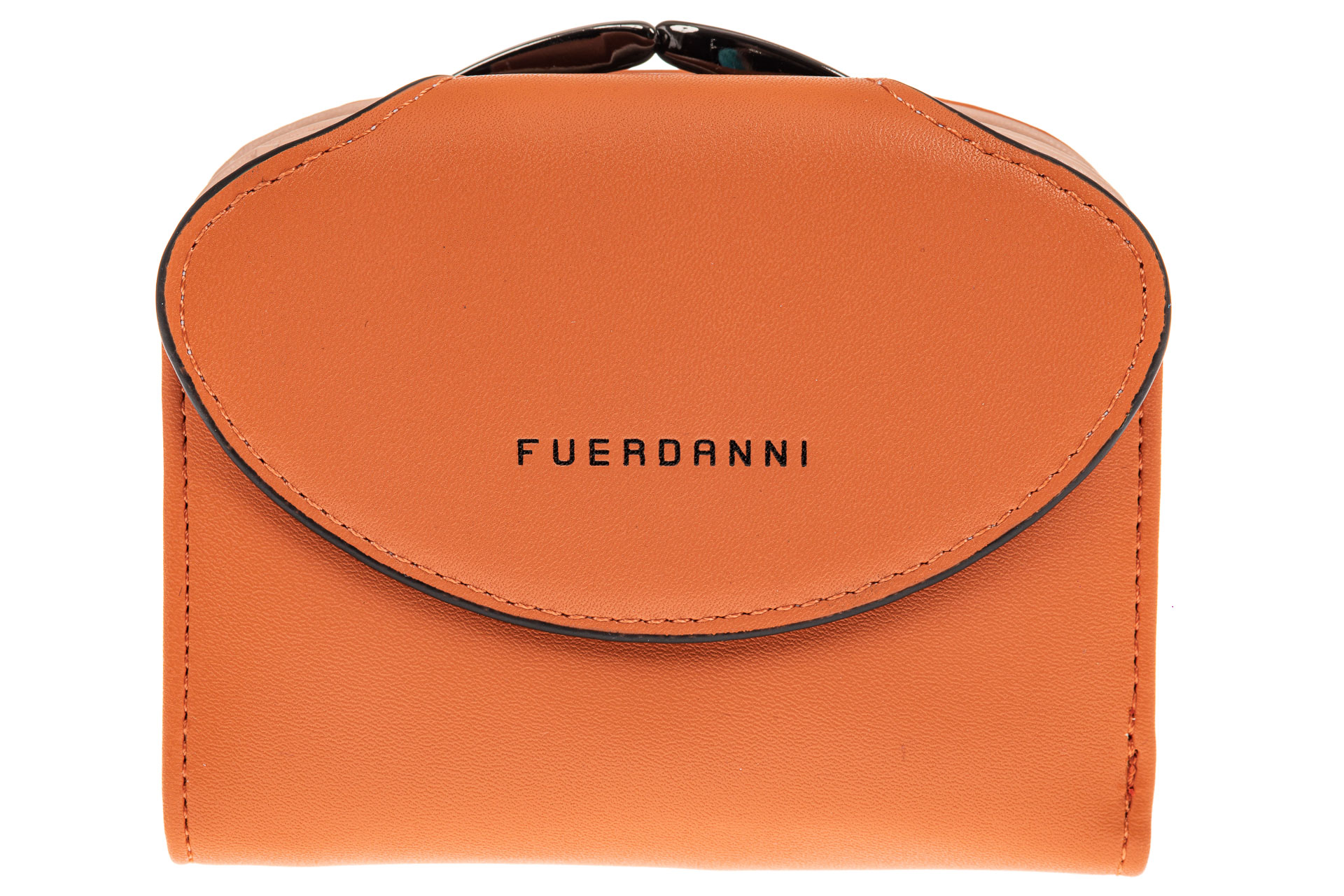 На фото 1 - Женское портмоне из искусственной кожи, цвет оранжевый