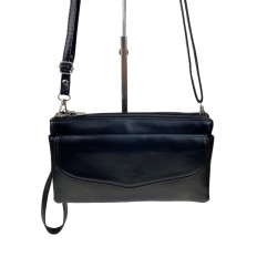 На фото 2 - Женская сумка клатч из искусственной кожи, цвет черный