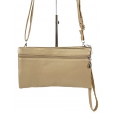 На фото 3 - Женская сумка-клатч из мягкой искусственной кожи, цвет светло-коричневый