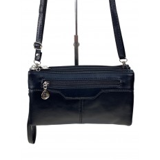 На фото 2 - Женская сумка клатч из искусственной кожи, цвет черный