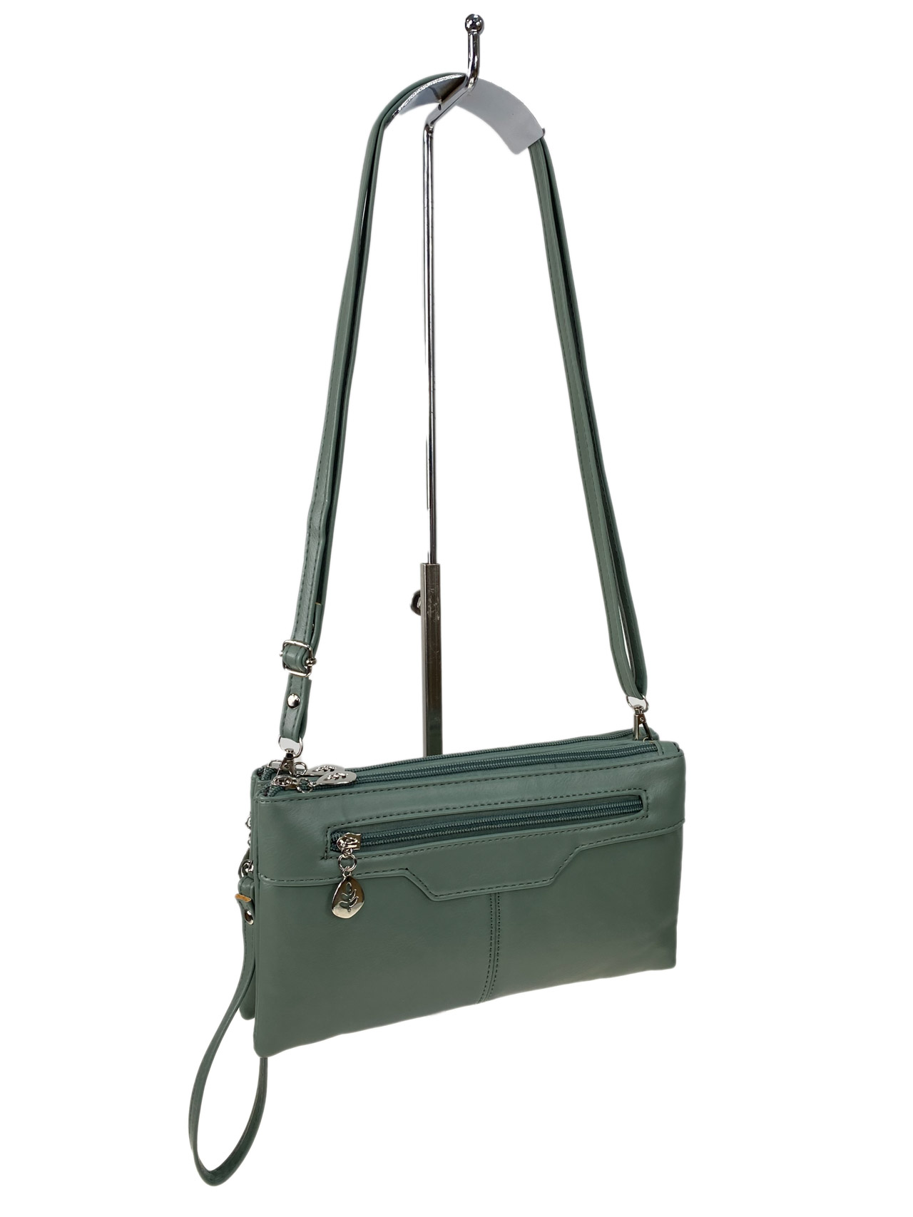 Женская сумка клатч из искусственной кожи, цвет зеленый