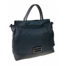 На фото 3 - Женская сумка  из натуральной кожи, цвет серо синий