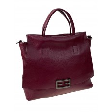 На фото 3 - Женская сумка из натуральной кожи, цвет бордовый