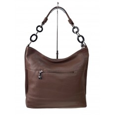На фото 2 - Женская сумка из натуральной кожи, цвет коричневый 