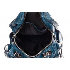На фото 4 - Сумка женская рюкзак из искусственной кожи, цвет синий