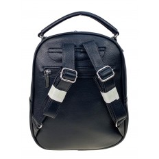 На фото 2 - Женский рюкзак из искусственной кожи, цвет черный