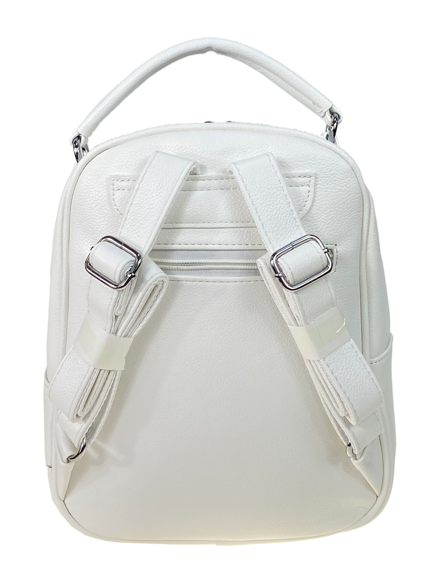 На фото 2 - Женский рюкзак из искусственной кожи, цвет белый