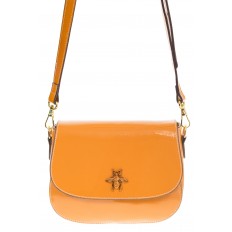 На фото 2 - Сумка saddle bag из наплака цвета манго H535AK