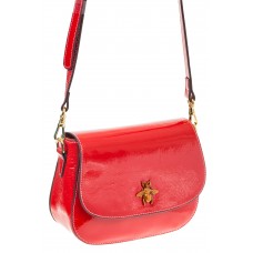 На фото 1 - Красная сумка saddle bag из наплака h535ak