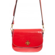 На фото 2 - Красная сумка saddle bag из наплака h535ak