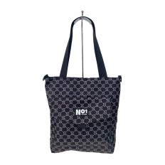 На фото 3 - Женская сумка шоппер из текстиля, цвет черный