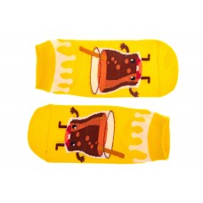 На фото 1 - Носки молодёжные с принтом "Вкусняшка", цвет жёлтый