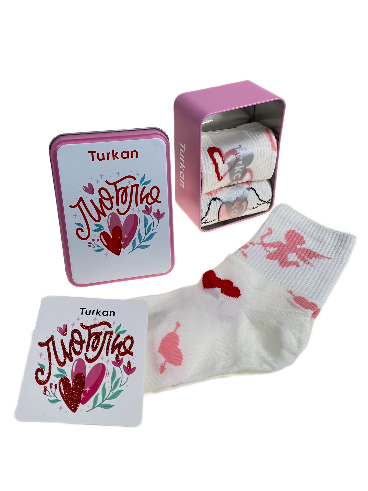 На фото 1 - Набор женских носков в коробке