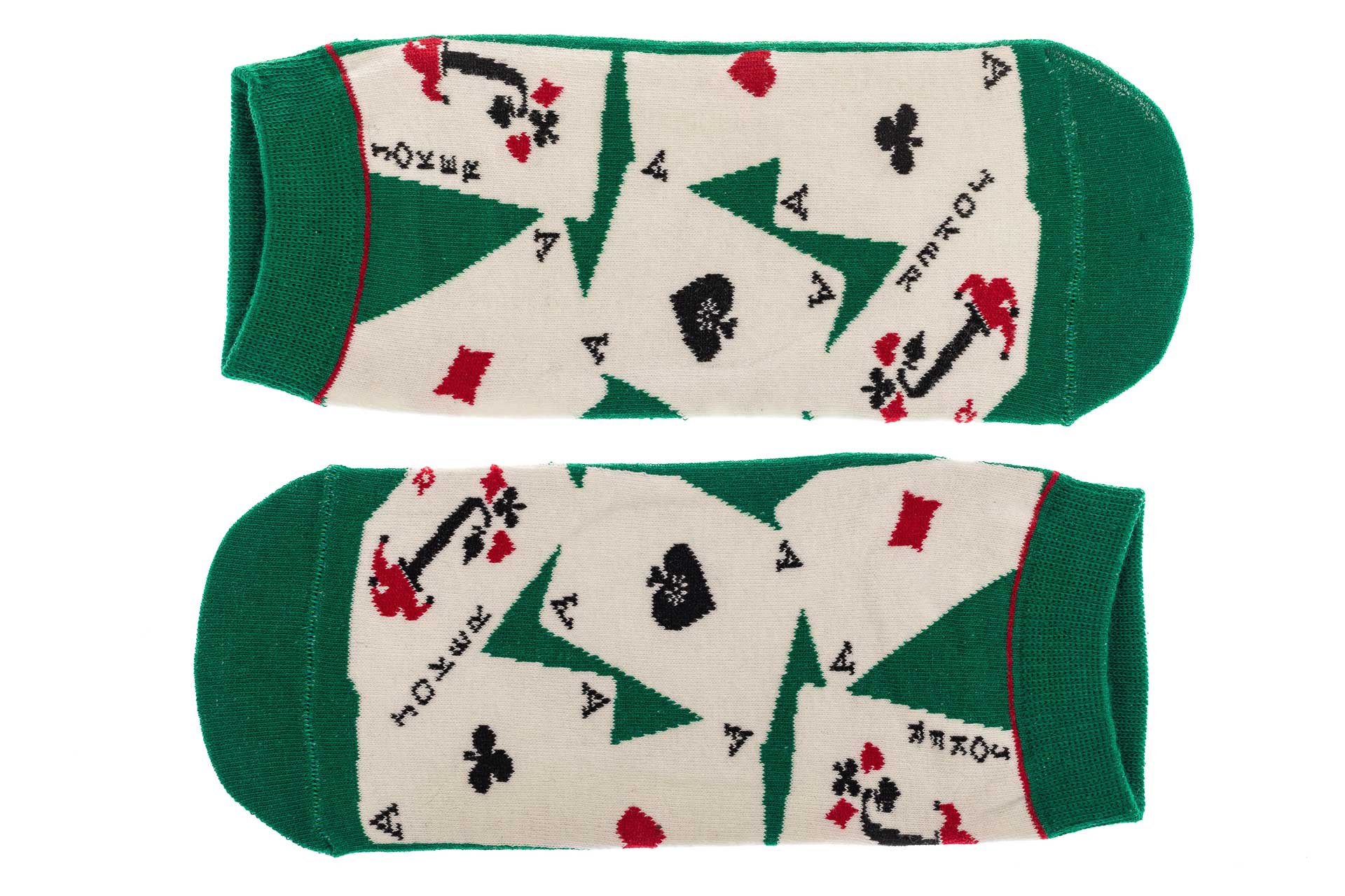 На фото 1 - Женские носки с принтом, цвет зелёный с белым. Размер 36-41.