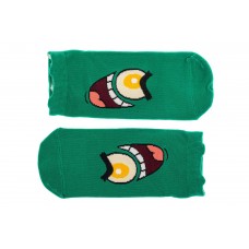 На фото 1 - Носки  с принтом-мультяшкой, зелёные