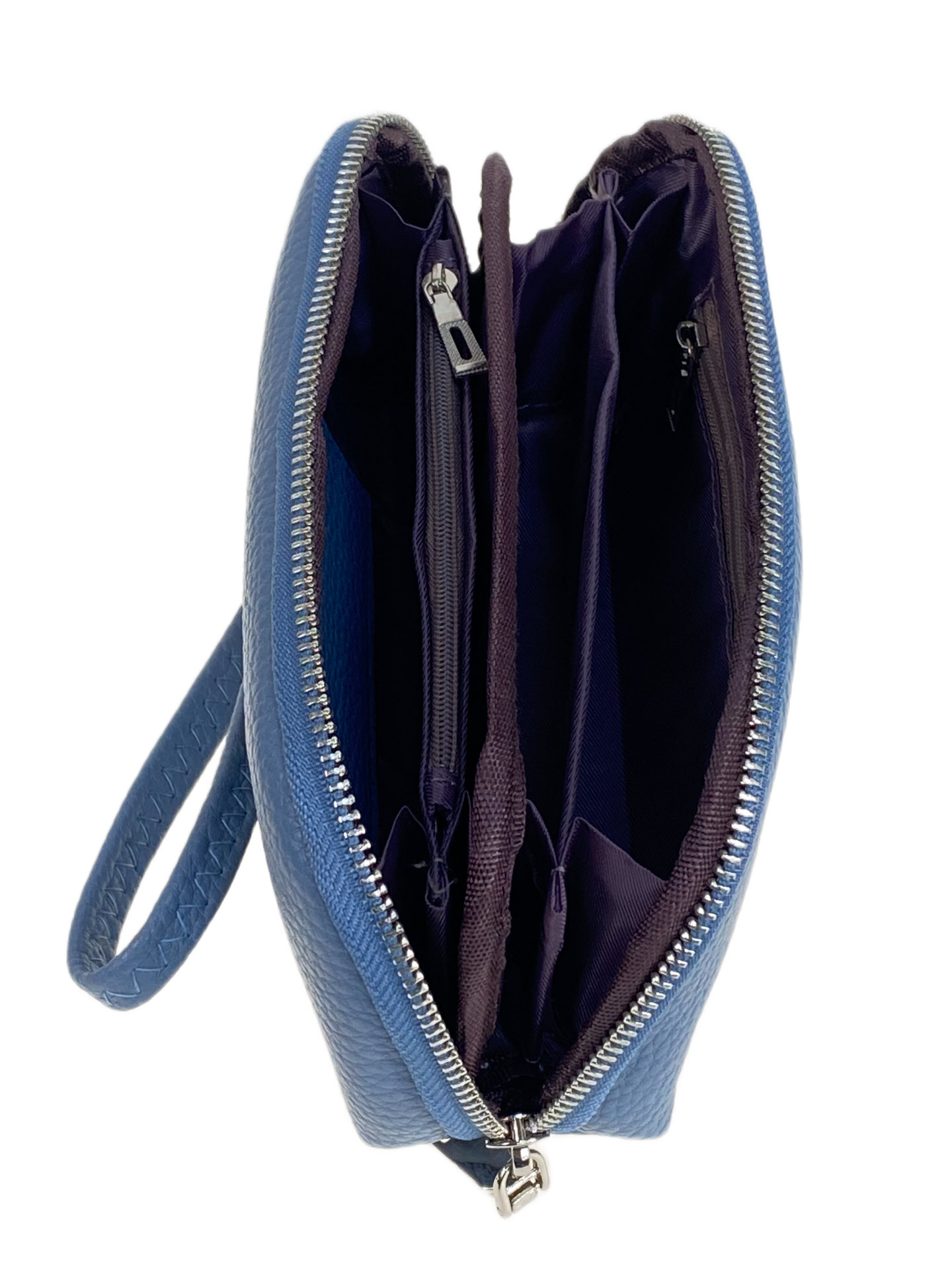 На фото 2 - Женский кошелёк  из натуральной кожи, цвет голубой