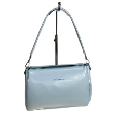 На фото 1 - Женская сумка из искусственной кожи, цвет голубой