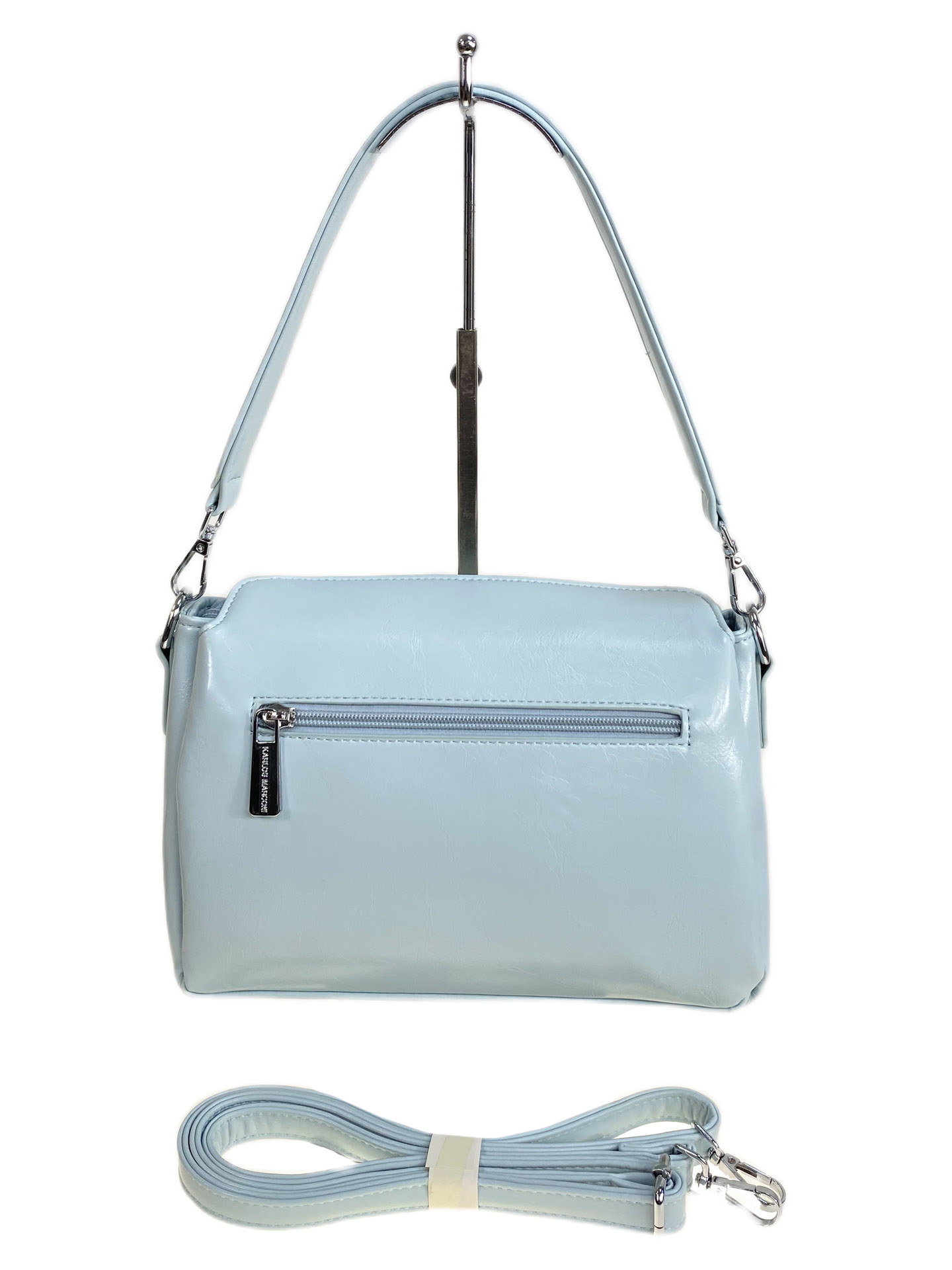 На фото 2 - Женская сумка из искусственной кожи, цвет голубой