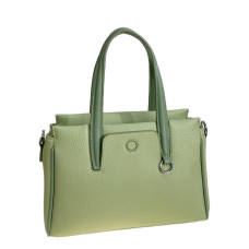 На фото 1 - Женская сумка из искусственной кожи, цвет зеленый