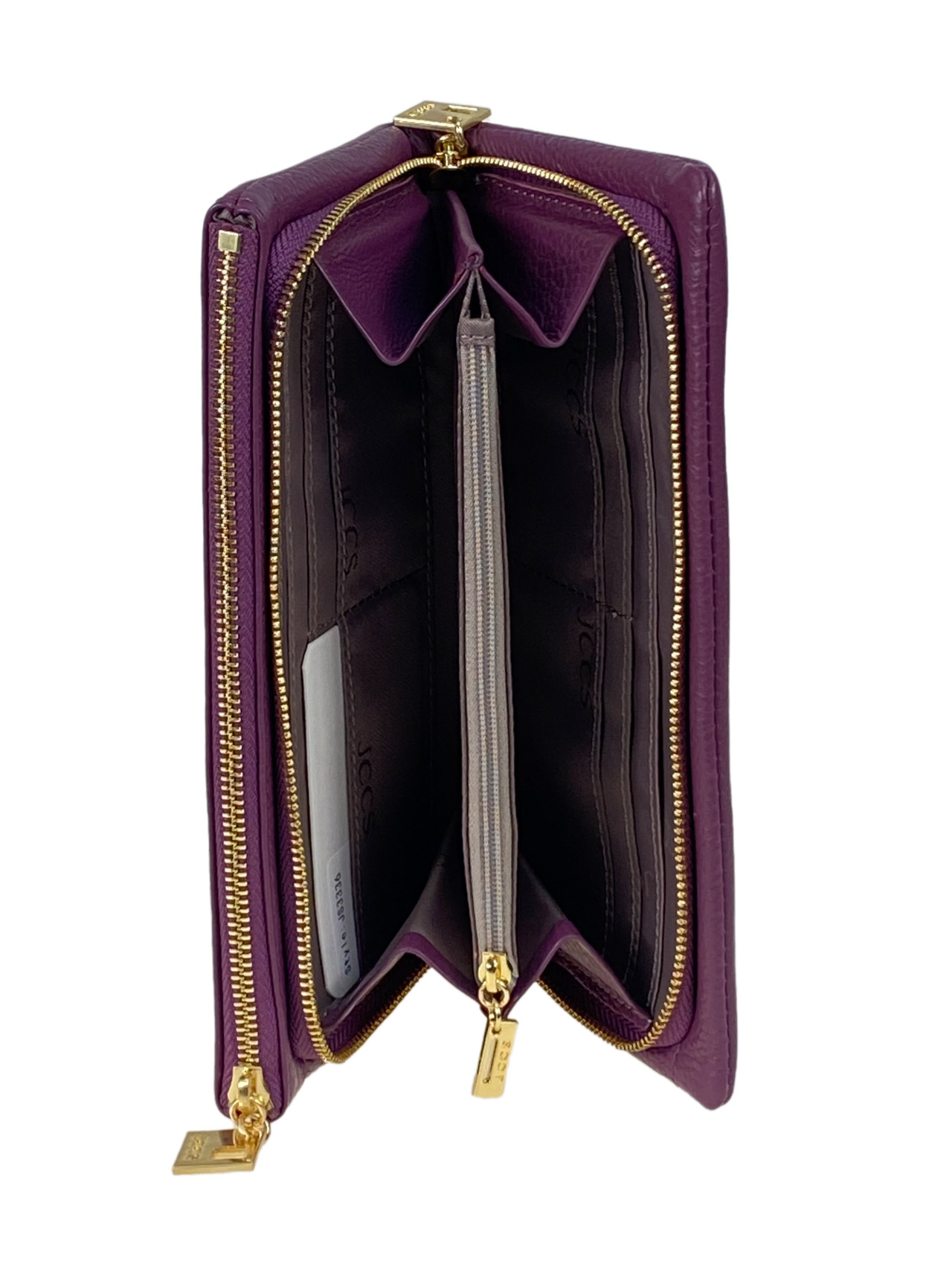 На фото 2 - Женское портмоне из натуральной кожи, цвет фиолетовый
