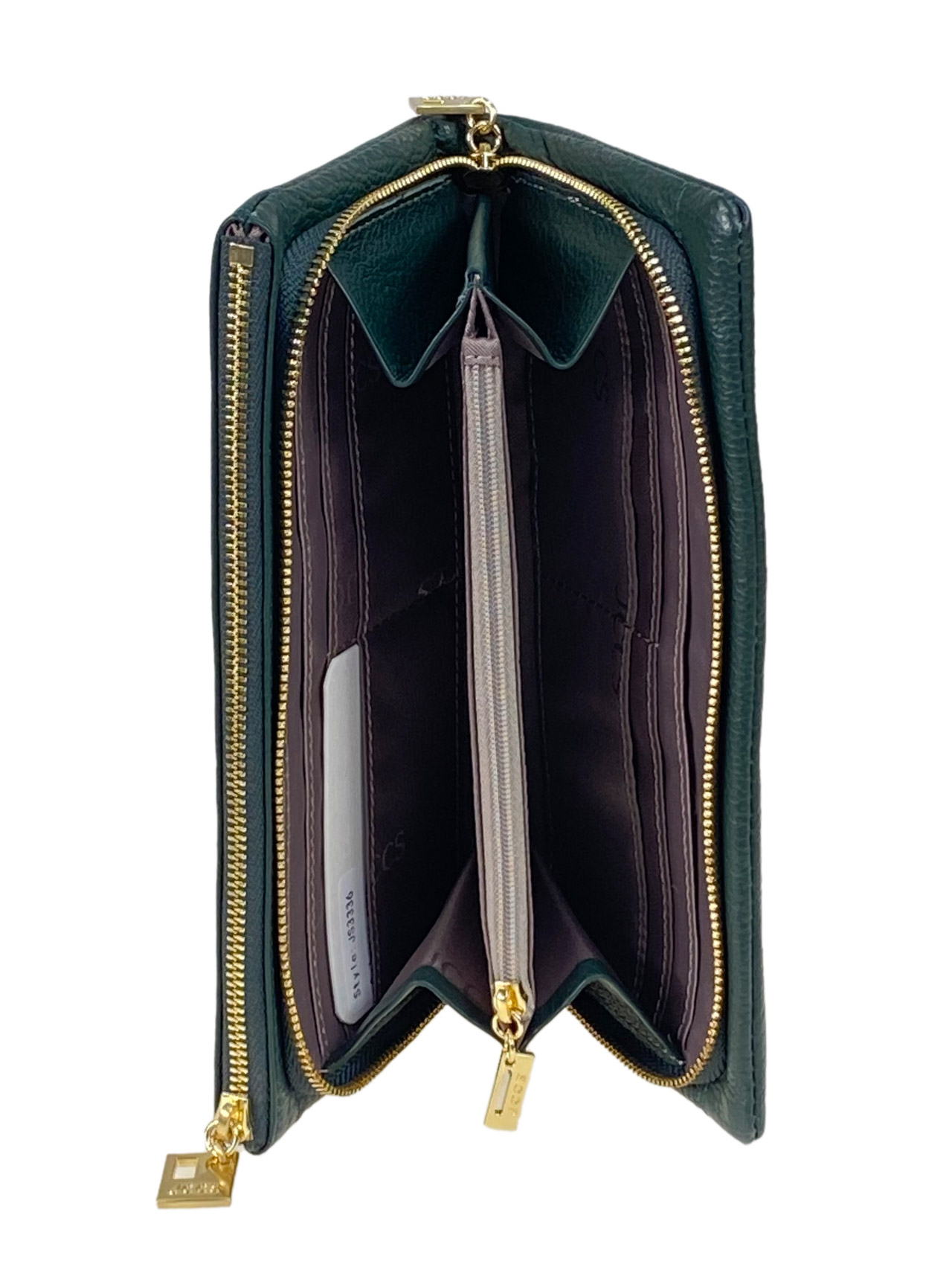 На фото 2 - Женское портмоне из натуральной кожи, цвет зеленый