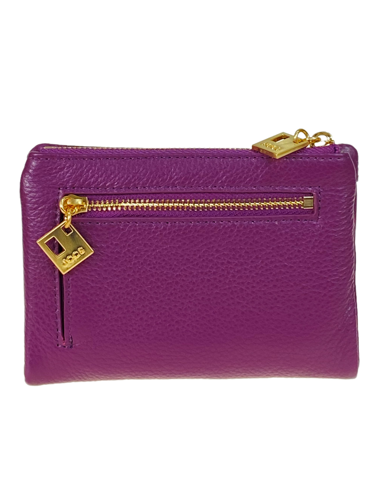 На фото 1 - Женское портмоне из натуральной кожи, цвет фиолетовый