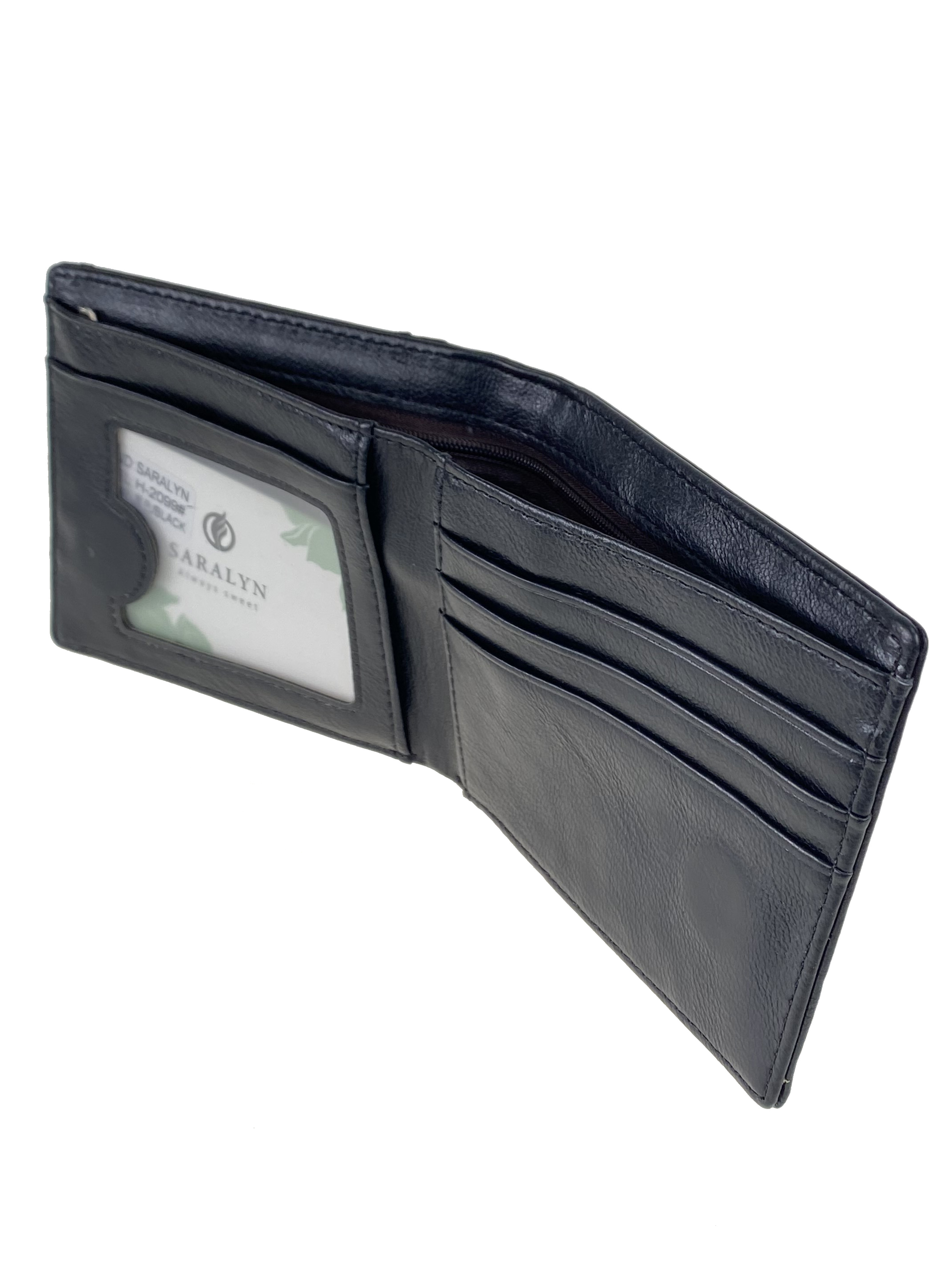 На фото 2 - Женский кошелёк из искусственной кожи, цвет  черный